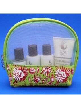 Key West Aloe Toiletry Travel Set w/ Bag - Shampoo Conditioner Shower Gel Lotion